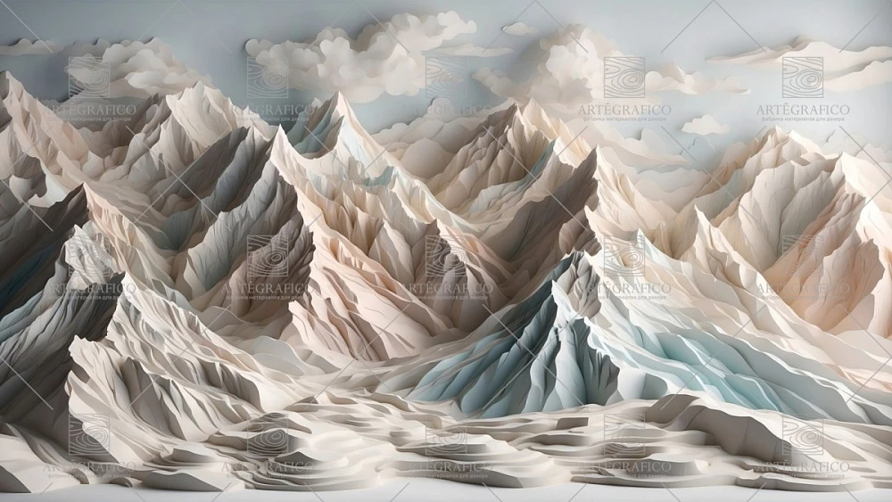 Фреска Artegrafico 3D Mountains AG-DMT-003